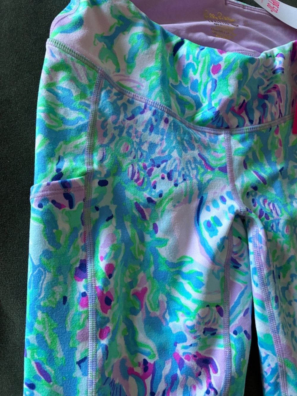 NWT Lilly Pulitzer Upf 50 Luxletic weekender crop stretch exercise pants S - Picture 7 of 11